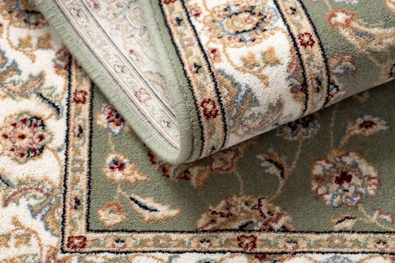 Dywan NAIN Ornament, ramka 7338/51088 zielony / beż