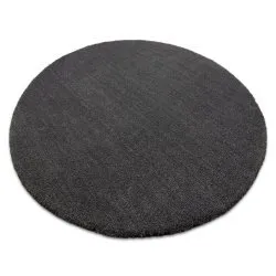 Tappeto moderno lavabile LATIO 71351100 cerchio grigio
