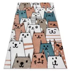 Tappeto FUN Gatti per bambini, animali rosa