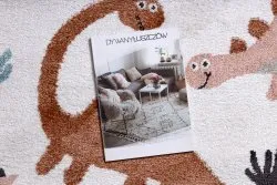 Tappeto FUN Dino per bambini Dinosauri crema