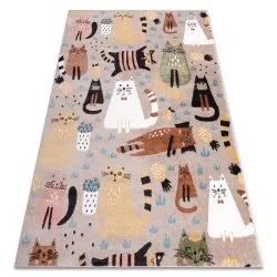 Tappeto FUN Kittens per bambini, gatti beige