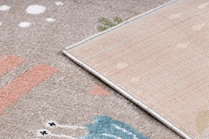 Tappeto FUN Sweety per bambini, unicorno, arcobaleno beige