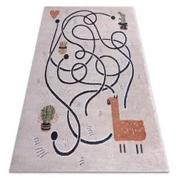 Tappeto FUN Game per bambini, gioco, lama beige