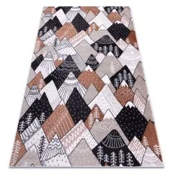 Tappeto FUN Tops per bambini montagne, crema