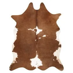 Tappeto Imitazione pelle di bovino, Mucca G5070-2 pelle maro bianca