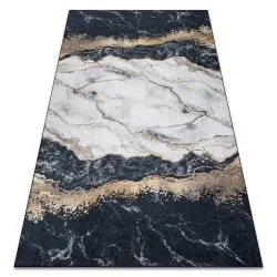 Tappeto lavabile ANDRE 1124 Marmo antiscivolo - nero