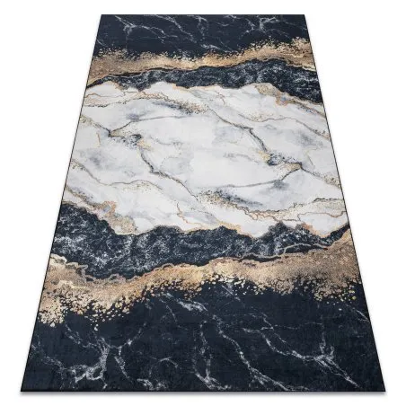 Tappeto lavabile ANDRE 1124 Marmo antiscivolo - nero