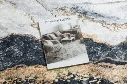 Tappeto lavabile ANDRE 1124 Marmo antiscivolo - nero