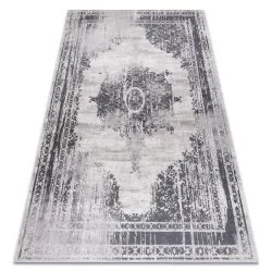 Tappeto lavabile ANDRE 1187 Ornamento, vintage antiscivolo - nero / bianco
