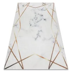 Tappeto lavabile ANDRE 1220 Marmo, geometrico antiscivolo - bianca
