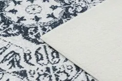 Tappeto lavabile ANDRE 1072 Rosone, vintage antiscivolo - bianco / nero