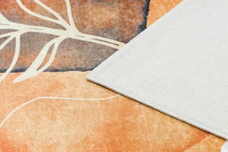 Tappeto lavabile ANDRE 1088 Astrazione telaio antiscivolo - bianca / verde