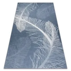 Tappeto lavabile ANDRE 1148 Piuma antiscivolo - blu