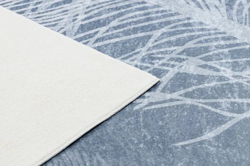 Tappeto lavabile ANDRE 1148 Piuma antiscivolo - blu