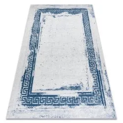 Tappeto lavabile ANDRE 1213 Greco vintage antiscivolo - bianca / blu