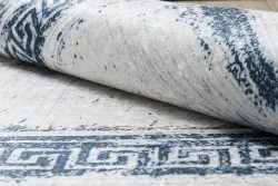Tappeto lavabile ANDRE 1213 Greco vintage antiscivolo - bianca / blu