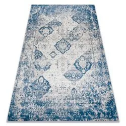 Tappeto lavabile ANDRE 1819C Rosone, vintage antiscivolo - beige / blu