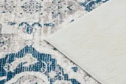 Tappeto lavabile ANDRE 1819C Rosone, vintage antiscivolo - beige / blu