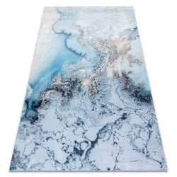 Tappeto lavabile ANDRE 2248 Marmo antiscivolo - blu