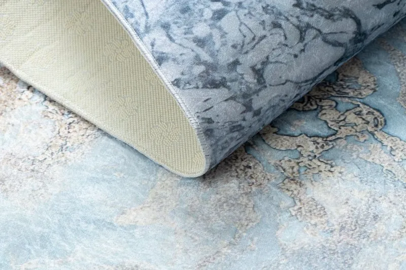 Tappeto lavabile ANDRE 2248 Marmo antiscivolo - blu