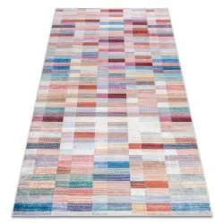 Tappeto lavabile ANDRE 2295 Strisce antiscivolo - rosa / blu