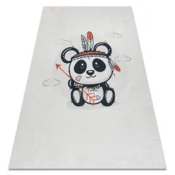 Tappeto lavabile BAMBINO 1129 panda per bambini antiscivolo - crema