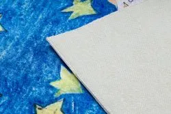 Dywan do prania BAMBINO 2265 Kosmos, rakieta dla dzieci, antypoślizgowy - niebieski