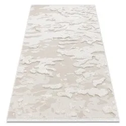 Tappeto ECO SISAL MOROC 22331 Astrazione boho franges - strutturale beige / crema