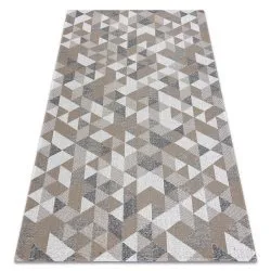 Tappeto CASA ECO SISAL BOHO Triangoli 2816 crema / taupe, tappeto in cotone riciclato