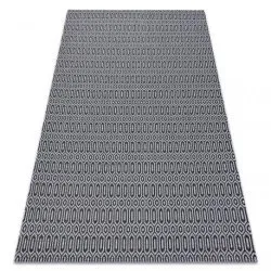 Tappeto CASA ECO SISAL BOHO Occhielli 22075 nero / grigio, tappeto in cotone riciclato