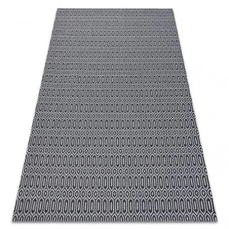 Tappeto CASA ECO SISAL BOHO Occhielli 22075 nero / grigio, tappeto in cotone riciclato