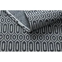 Tappeto CASA ECO SISAL BOHO Occhielli 22075 nero / grigio, tappeto in cotone riciclato
