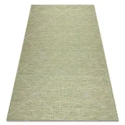 Tappeto SISAL PATIO 3075 diamanti tessuto piatto verde / beige