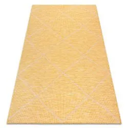 Tappeto SISAL PATIO 3075 diamanti tessuto piatto giallo / beige