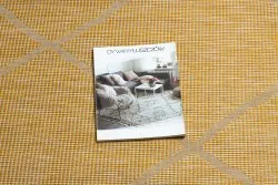 Dywan SZNURKOWY SIZAL płaskotkany PATIO 3075 romby żółty / beż