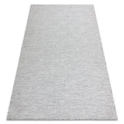Tappeto SISAL PATIO 3069 marocco trifoglio Trellis tessuto piatto grigio / beige