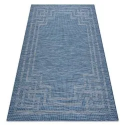 Tappeto SISAL PATIO 3071 greco tessuto piatto blu scuro / beige