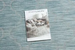 Tappeto SISAL PATIO 3069 Traliccio marocchino tessuto piatto - blu acqua