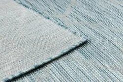 Tappeto SISAL PATIO 3069 Traliccio marocchino tessuto piatto - blu acqua