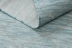 Tappeto SISAL PATIO 3069 Traliccio marocchino tessuto piatto - blu acqua