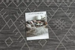 Tappeto SISAL PATIO 3077 Boho tessuto piatto - nero