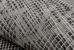 Tappeto SISAL PATIO 3077 Boho tessuto piatto - nero