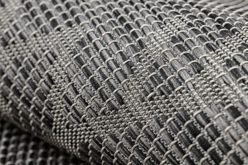 Tappeto SISAL PATIO 3077 Boho tessuto piatto - nero