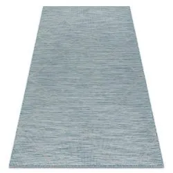 Tappeto SISAL PATIO 3075 Diamanti tessuto piatto - blu acqua