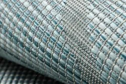Tappeto SISAL PATIO 3075 Diamanti tessuto piatto - blu acqua
