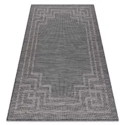 Tappeto SISAL PATIO 3071 Greco telaio tessuto piatto - nero