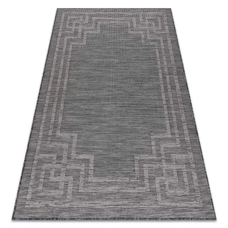 Tappeto SISAL PATIO 3071 Greco telaio tessuto piatto - nero