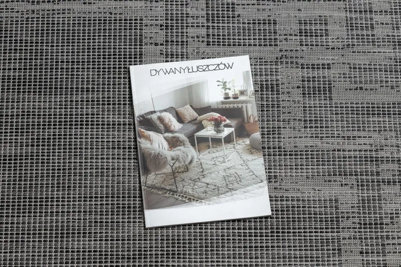 Tappeto SISAL PATIO 3071 Greco telaio tessuto piatto - nero