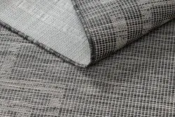Tappeto SISAL PATIO 3071 Greco telaio tessuto piatto - nero