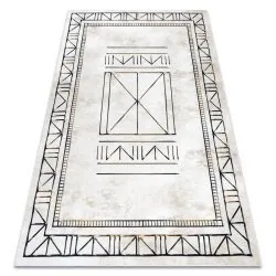 ANTIKA Tappeto 125 tek, telaio moderno, greco lavabile - beige / grigio